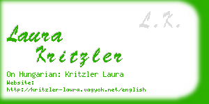 laura kritzler business card